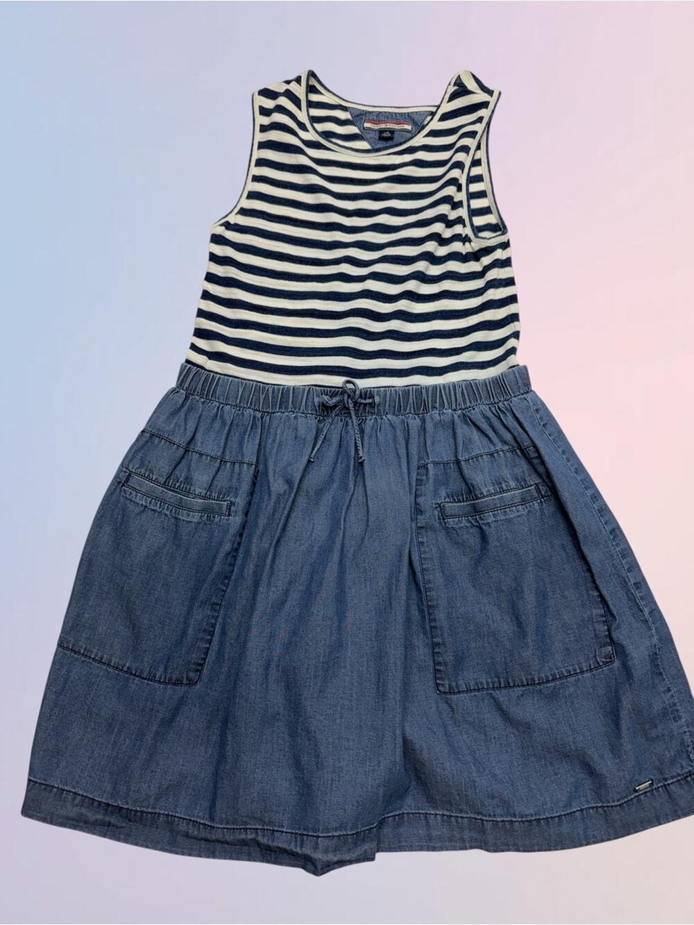 TOMMY HILFIGER Girl’s Large (12-14) Blue Romper
